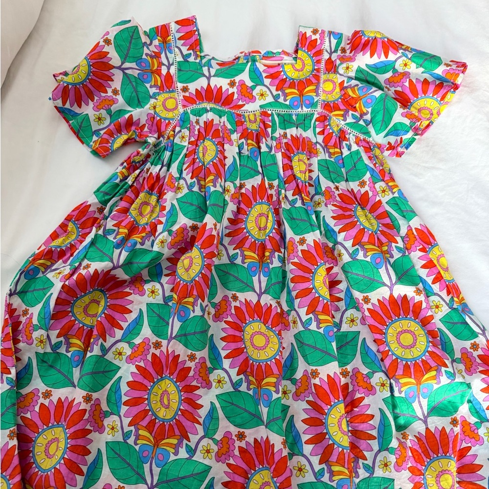 Girls Colorful Floral Dress
